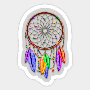 Dreamcatcher Rainbow Feathers Sticker